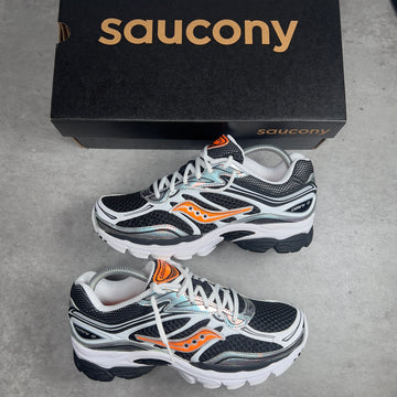 SAUCONY PROGRID OMNI 9 SPEED SHADES WHITE BLACK ORANGE