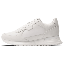 MALLET BOUNDARY MEN'S WHITE RIPPLE LEATHER TRAINERS