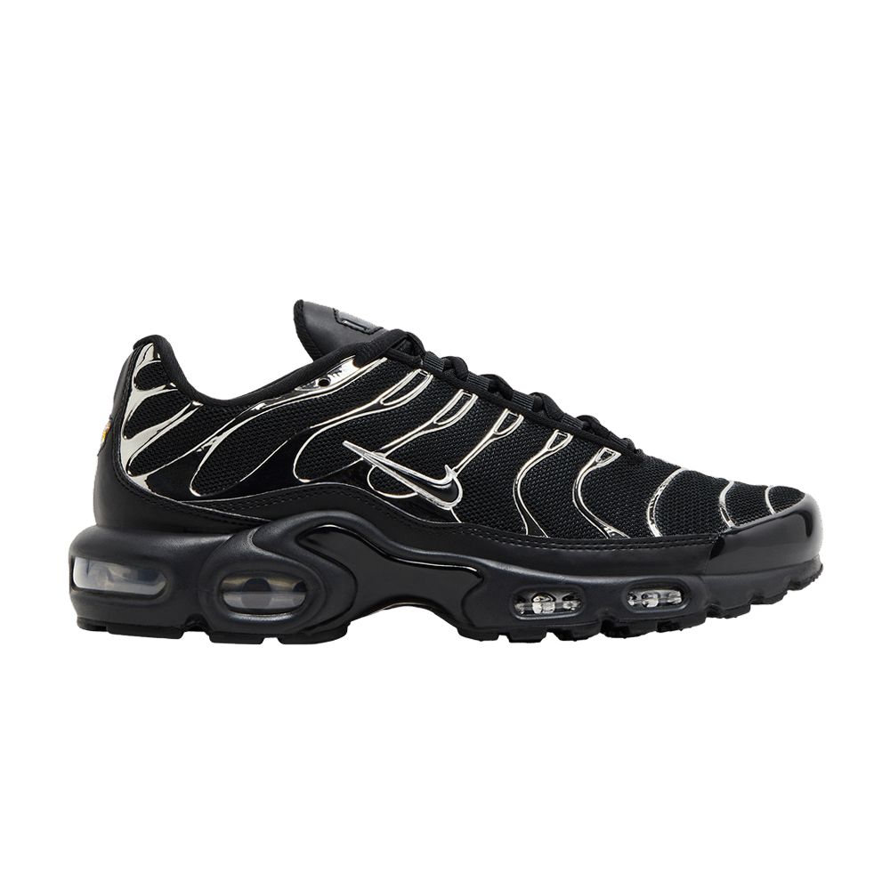NIKE AIR MAX PLUS SE BLACK CHROME SILVER (WOMEN&