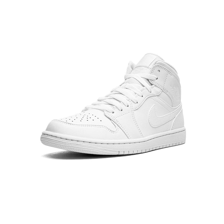 JORDAN 1 MID TRIPLE WHITE