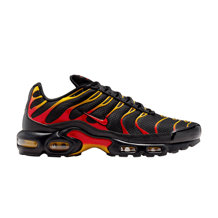 NIKE AIR MAX PLUS BLACK UNIVERSITY GOLD RED