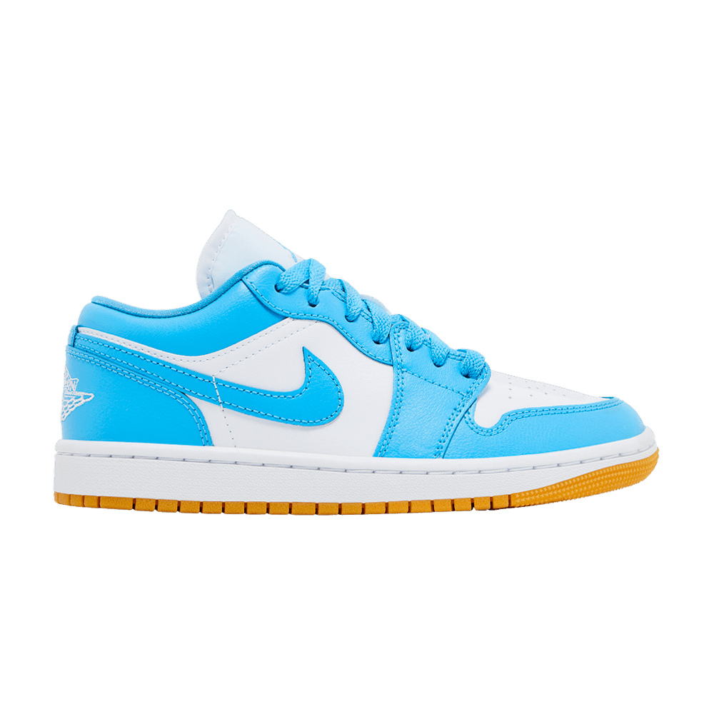 JORDAN 1 LOW WHITE GUM LIGHT BROWN DARK POWDER BLUE (WOMEN&