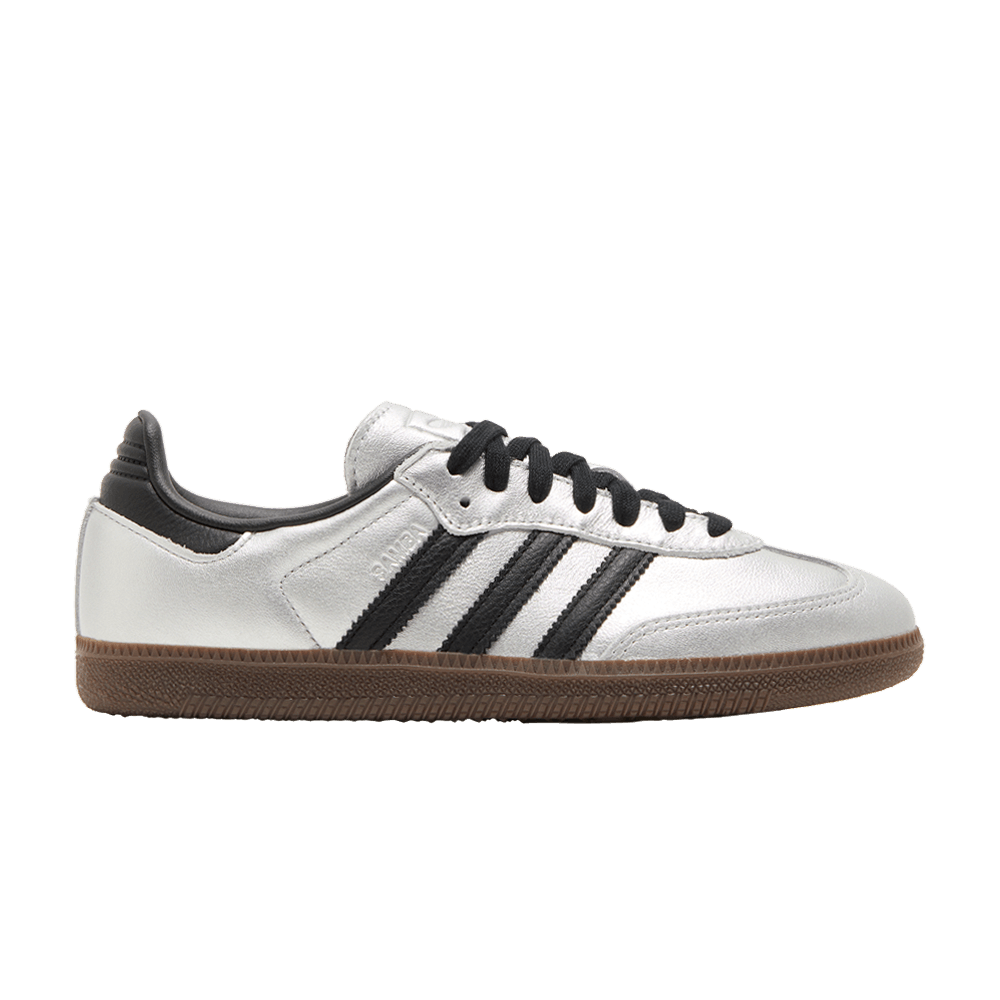 ADIDAS SAMBA OG SILVER METALLIC BLACK GUM (WOMEN&