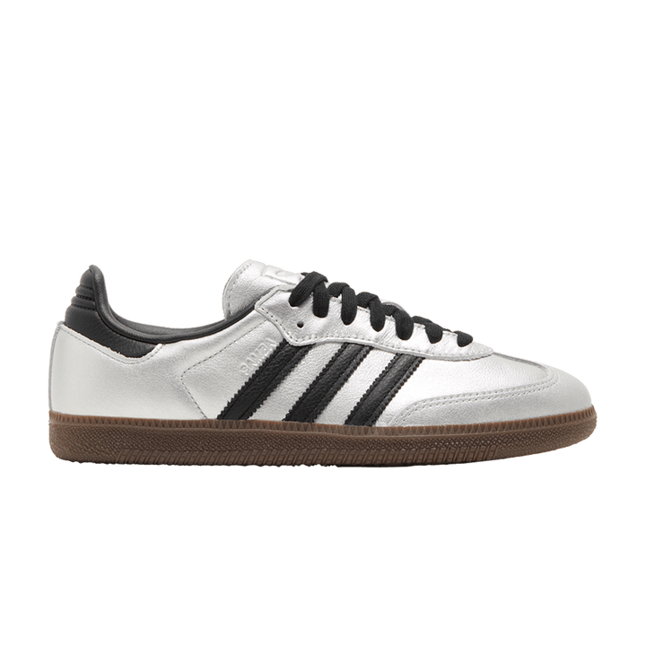 ADIDAS SAMBA OG SILVER METALLIC BLACK GUM (WOMEN&