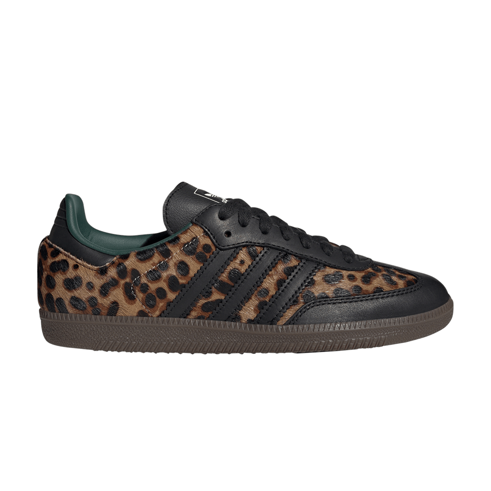 ADIDAS SAMBA OG BLACK GREEN LEOPARD (WOMEN&