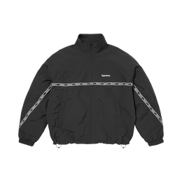 SUPREME LOGO TAPING TRACK JACKET 'BLACK'