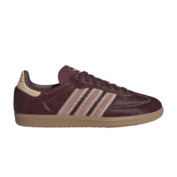 ADIDAS SAMBA OG MAROON SAND STRATA PONY (WOMEN&