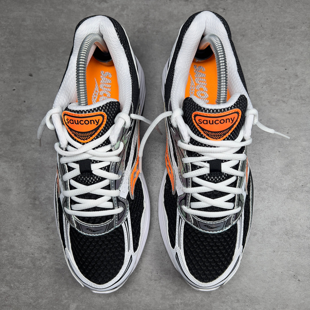 SAUCONY PROGRID OMNI 9 SPEED SHADES WHITE BLACK ORANGE
