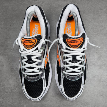 SAUCONY PROGRID OMNI 9 SPEED SHADES WHITE BLACK ORANGE