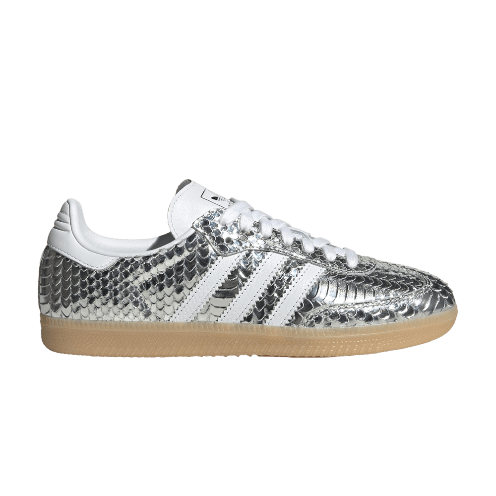 ADIDAS SAMBA PATENT SNAKESKIN SILVER METALLIC (WOMEN&