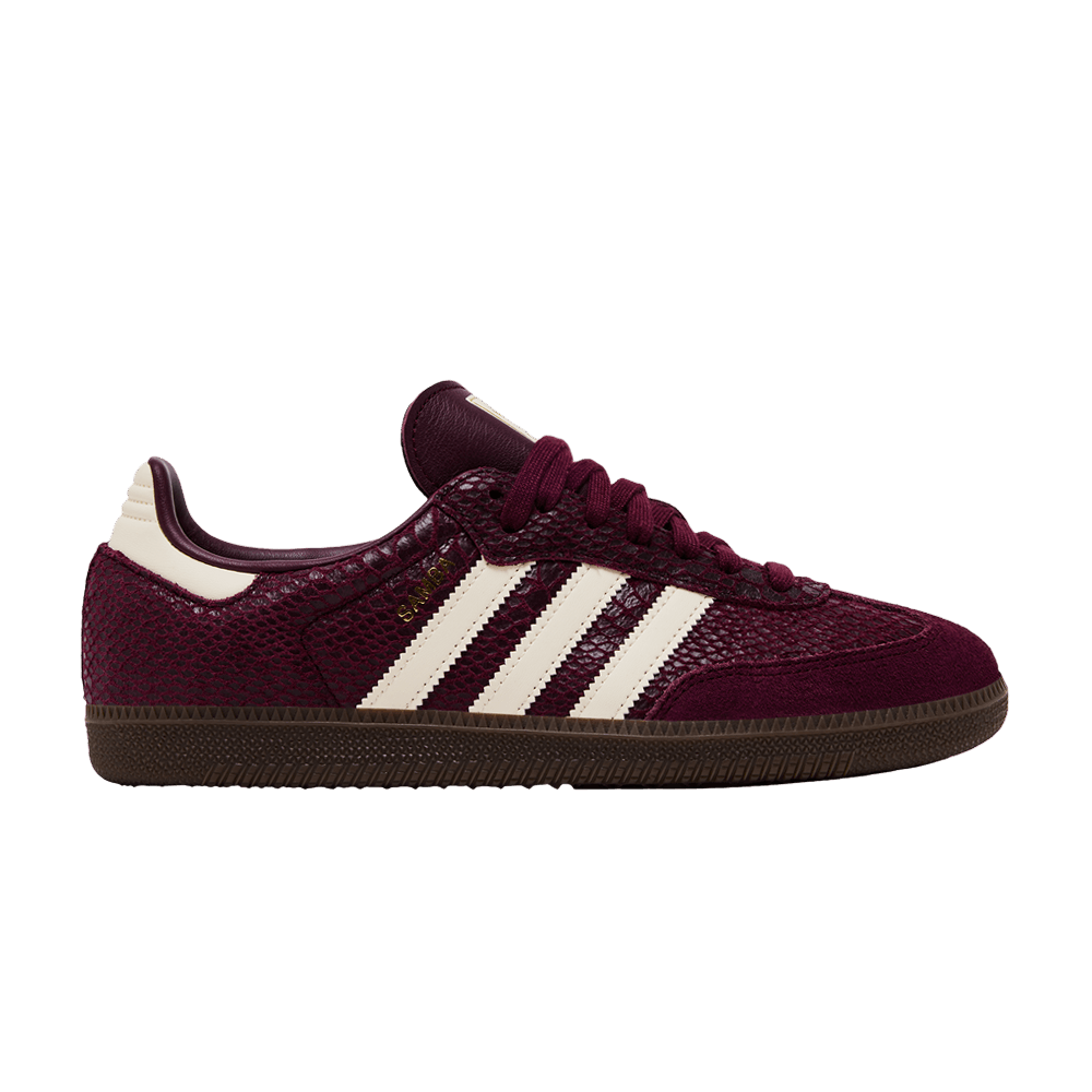 ADIDAS SAMBA OG SNAKESKIN MAROON CREAM WHITE (WOMEN&