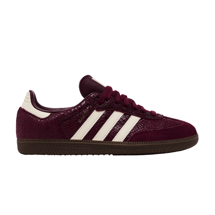 ADIDAS SAMBA OG SNAKESKIN MAROON CREAM WHITE (WOMEN&