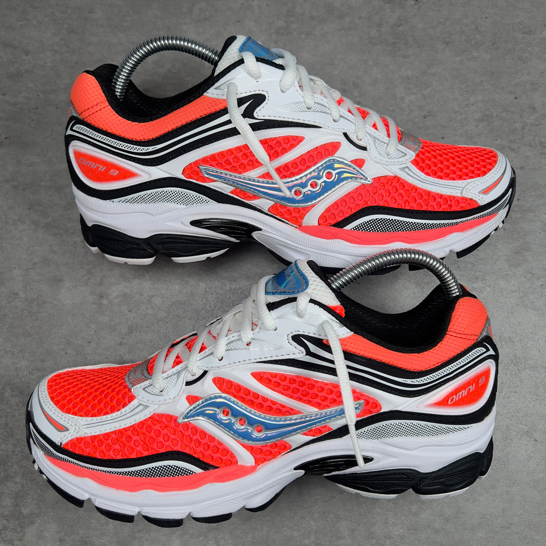 SAUCONY PROGRID OMNI 9 SPEED SHADES SILVER ORANGE