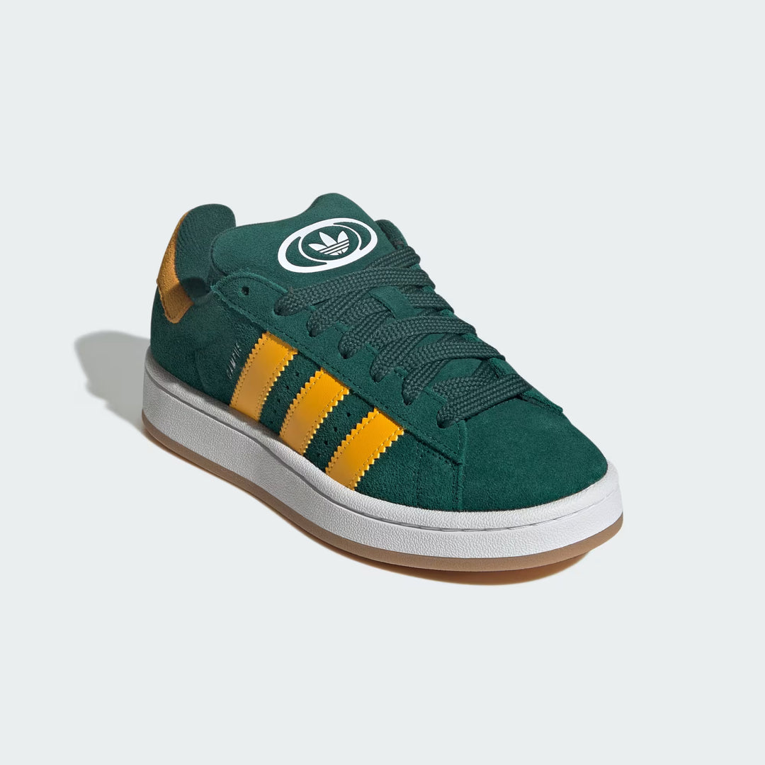ADIDAS CAMPUS 00S CAMP COLLEGIATE GREEN CREW YELLOW CLOUD WHITE GS