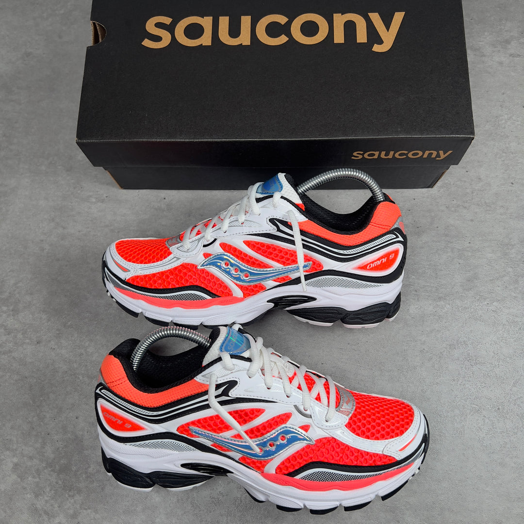 SAUCONY PROGRID OMNI 9 SPEED SHADES SILVER ORANGE