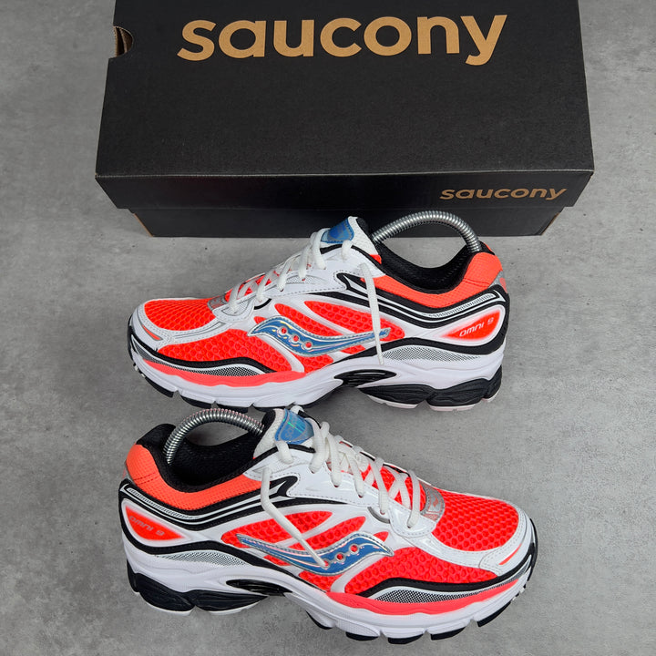 SAUCONY PROGRID OMNI 9 SPEED SHADES SILVER ORANGE