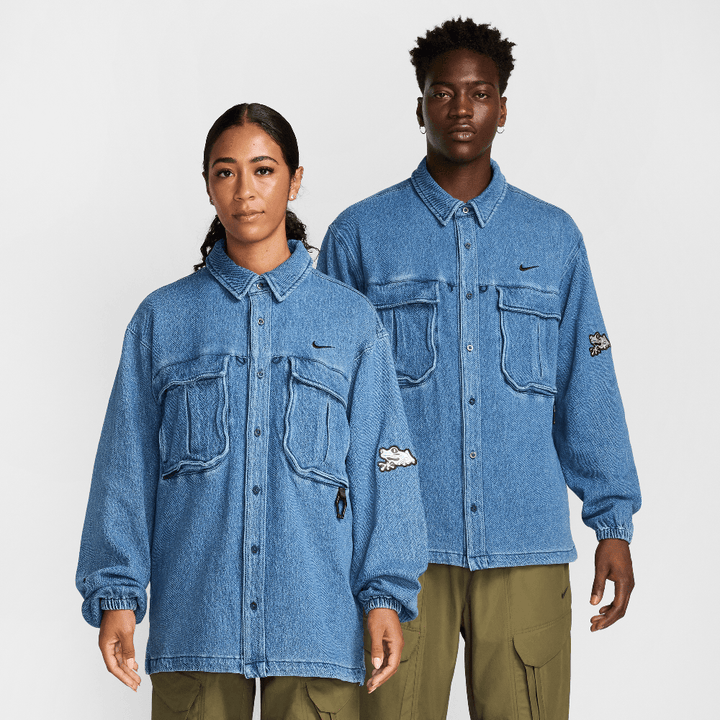 NIKE X NOCTA OPAL LILY PAD DENIM SHIRT BLUE DENIM