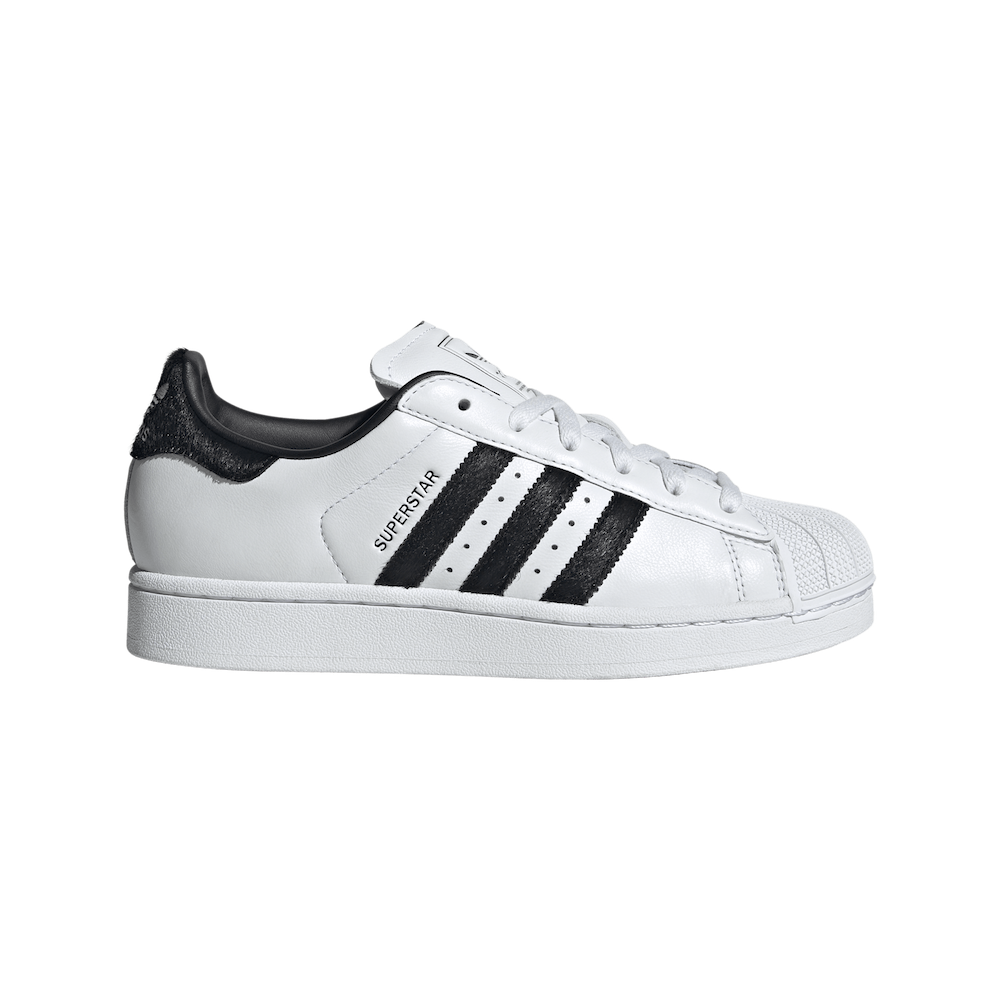 ADIDAS SUPERSTAR II WHITE BLACK PONY HAIR (WOMEN&