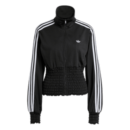 ADIDAS SMOCKED FIREBIRD TRACK TOP BLACK