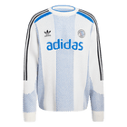ADIDAS BLOKECORE LONGSLEEVE LIGHT WEIGHT PULLOVER WHITE BLUE