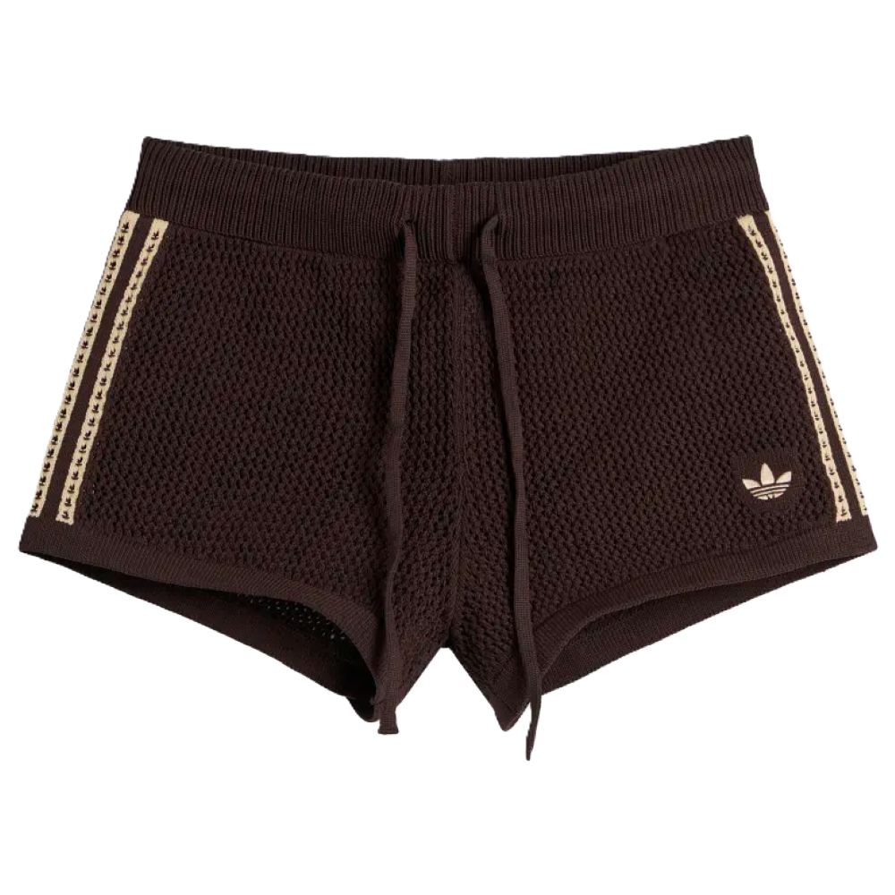 ADIDAS CROCHET SHORTS AURORA COFFEE MAGIC BEIGE