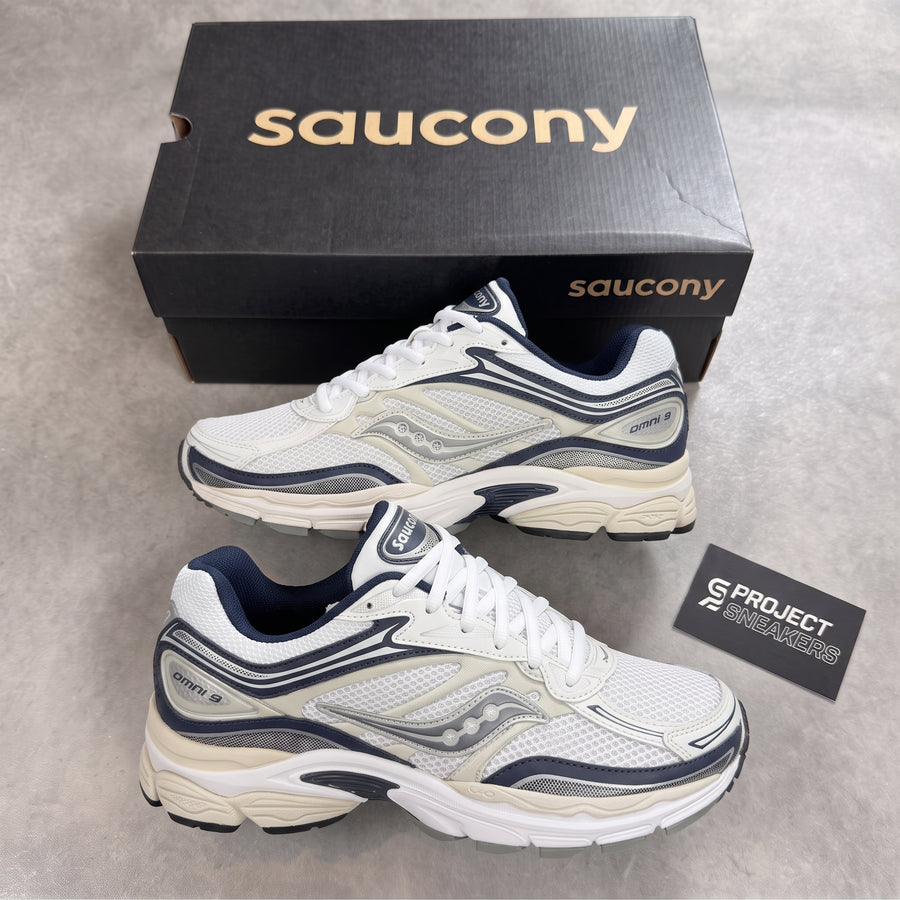 SAUCONY PROGRID OMNI 9 WHITE NAVY