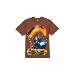 SUPREME GRIM REAPER TEE BROWN