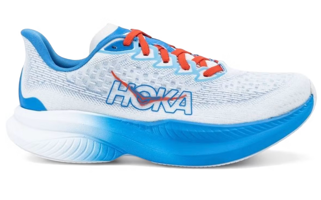 HOKA ONE ONE MACH 6 WHITE VIRTUAL BLUE WOMENS