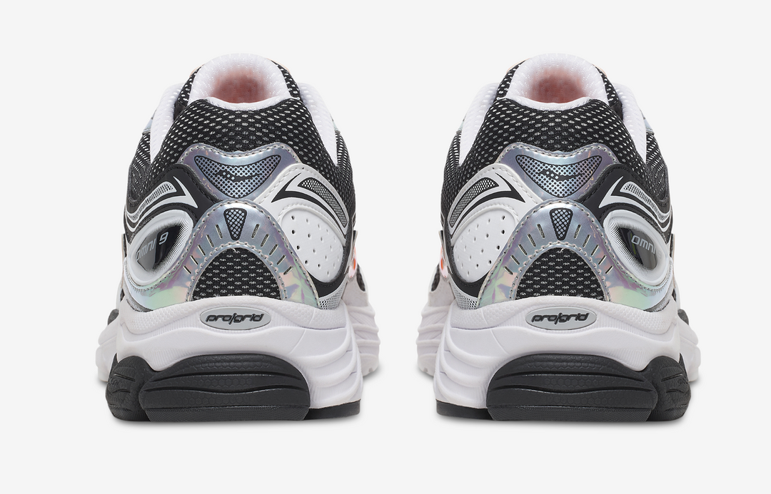 SAUCONY PROGRID OMNI 9 SPEED SHADES WHITE BLACK ORANGE
