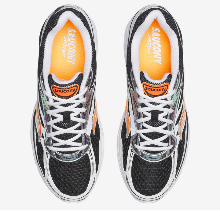 SAUCONY PROGRID OMNI 9 SPEED SHADES WHITE BLACK ORANGE
