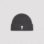AMI PARIS BEANIE GREY WHITE