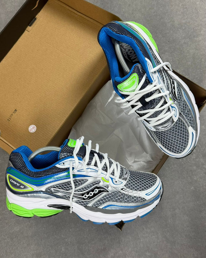 SAUCONY PROGRID OMNI 9 GREY SLIME BLUE