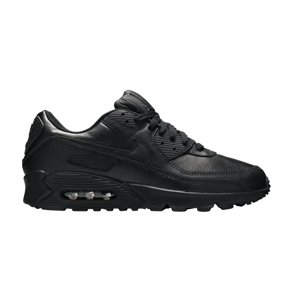 NIKE AIR MAX 90 LEATHER TRIPLE BLACK