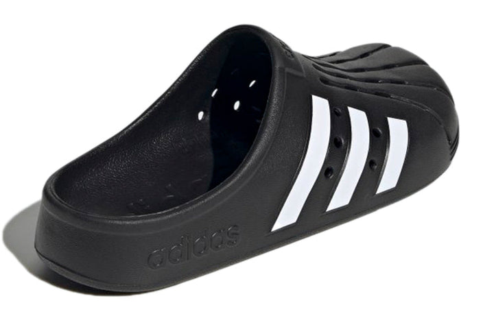 ADIDAS ADILETTE CLOGS CORE BLACK CLOUD WHITE