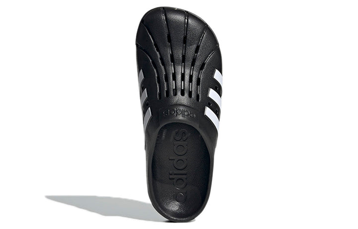 ADIDAS ADILETTE CLOGS CORE BLACK CLOUD WHITE