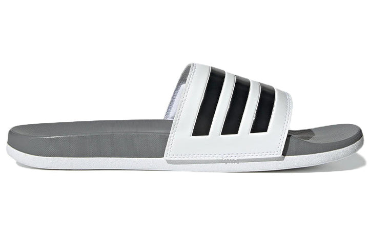 ADIDAS ADILETTE COMFORT SLIDES CLOUD WHITE CORE BLACK GREY THREE