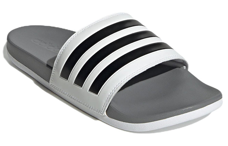 ADIDAS ADILETTE COMFORT SLIDES CLOUD WHITE CORE BLACK GREY THREE