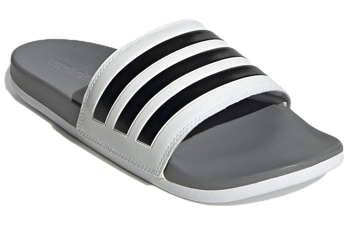 ADIDAS ADILETTE COMFORT SLIDES CLOUD WHITE CORE BLACK GREY THREE