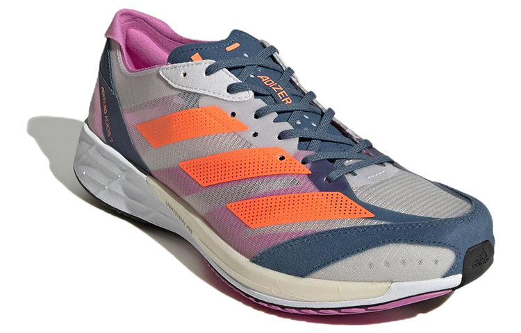 ADIDAS ADIZERO ADIOS 7 DASH GREY SOLAR ORANGE WONDER STEEL