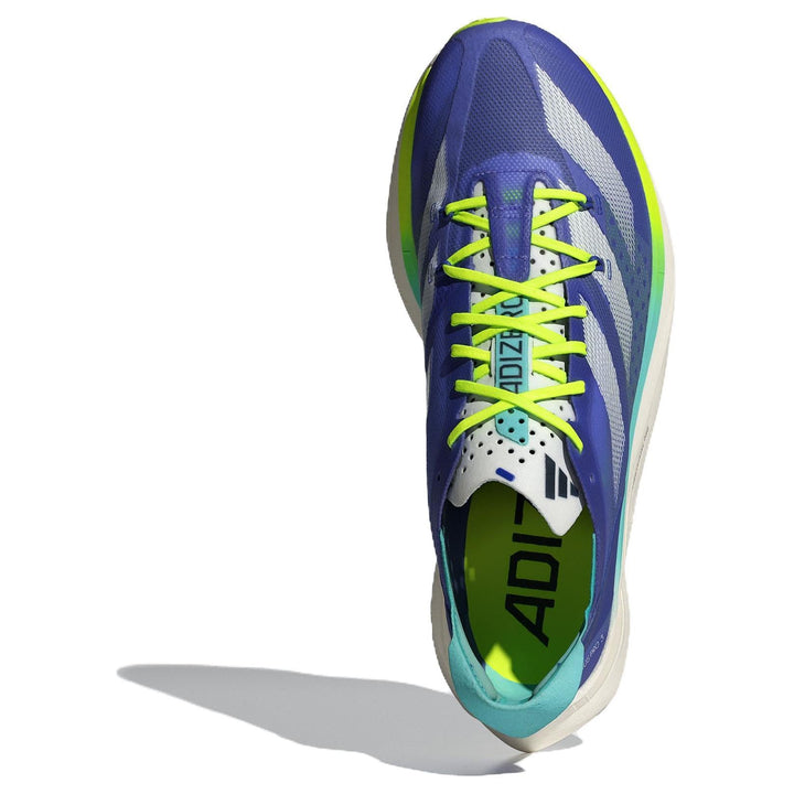 ADIDAS ADIZERO ADIOS PRO 3 COBALT BLUE ZERO METALIC LUCID LEMON WOMENS