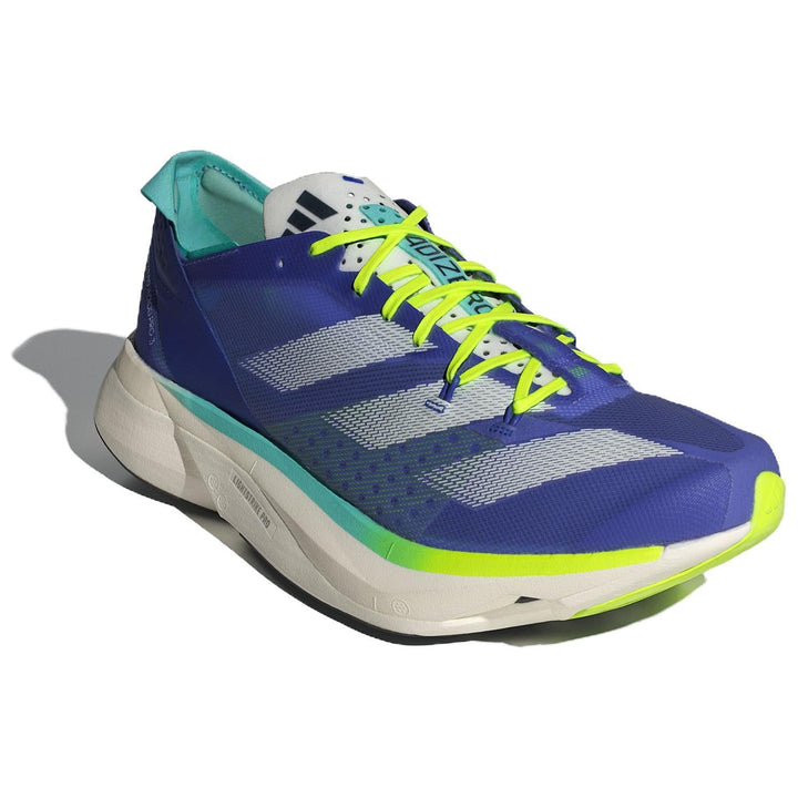 ADIDAS ADIZERO ADIOS PRO 3 COBALT BLUE ZERO METALIC LUCID LEMON WOMENS
