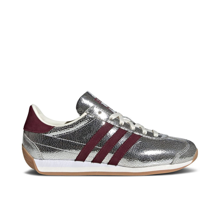 ADIDAS COUNTRY OG SILVER METALLIC MAROON WOMENS