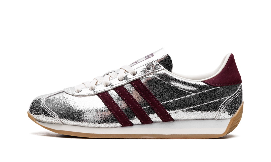 ADIDAS COUNTRY OG SILVER METALLIC MAROON WOMENS