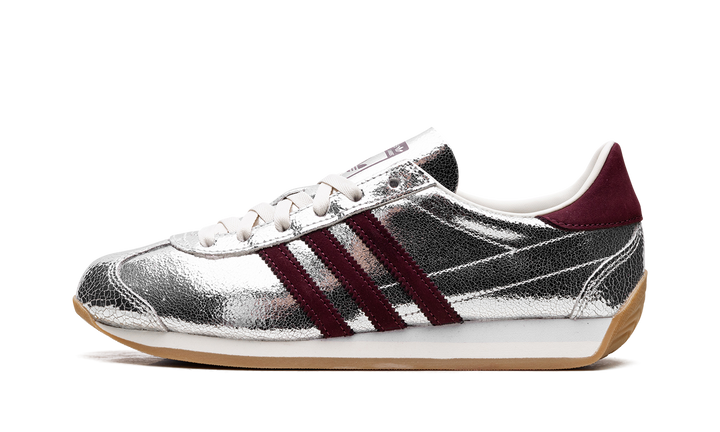 ADIDAS COUNTRY OG SILVER METALLIC MAROON WOMENS
