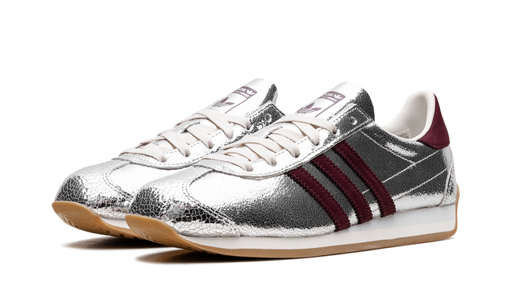ADIDAS COUNTRY OG SILVER METALLIC MAROON WOMENS