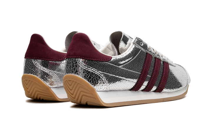 ADIDAS COUNTRY OG SILVER METALLIC MAROON WOMENS
