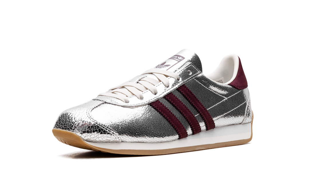 ADIDAS COUNTRY OG SILVER METALLIC MAROON WOMENS