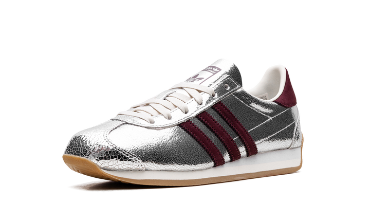 ADIDAS COUNTRY OG SILVER METALLIC MAROON WOMENS