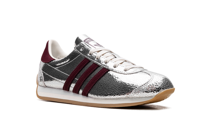 ADIDAS COUNTRY OG SILVER METALLIC MAROON WOMENS