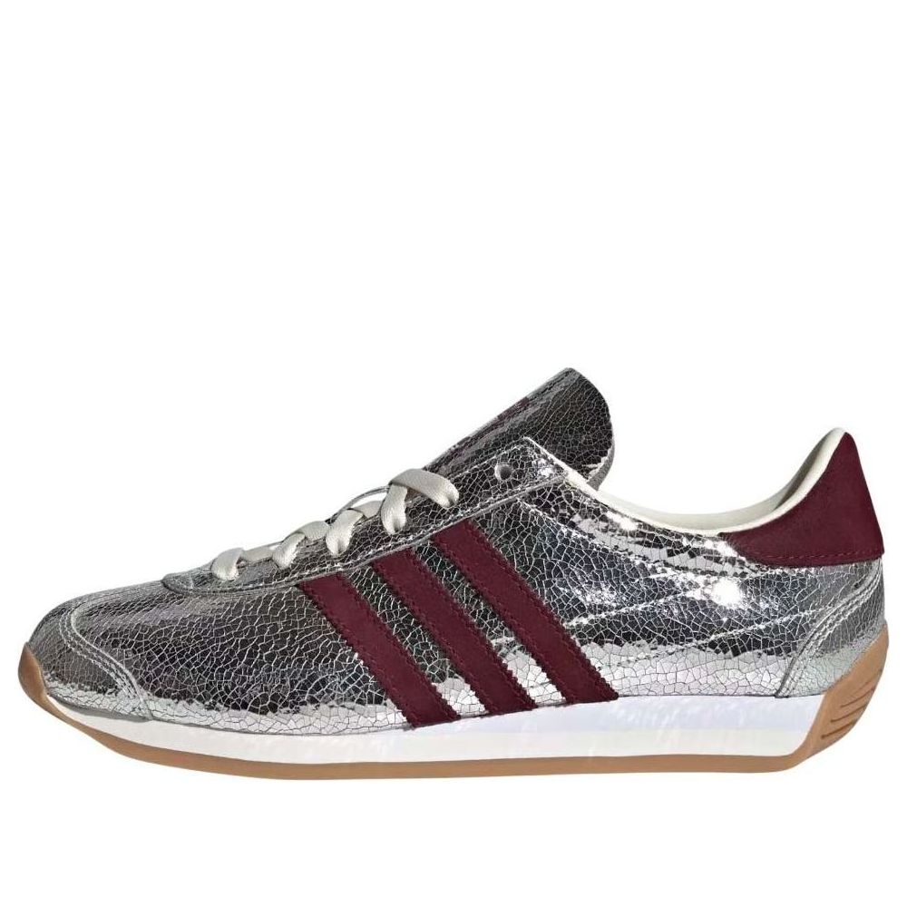 ADIDAS COUNTRY OG SILVER METALLIC MAROON WOMENS